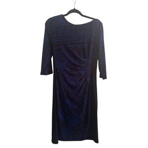 Ralph Lauren Black & Blue 3/4 Sleeve Sheath Dress – Size 10